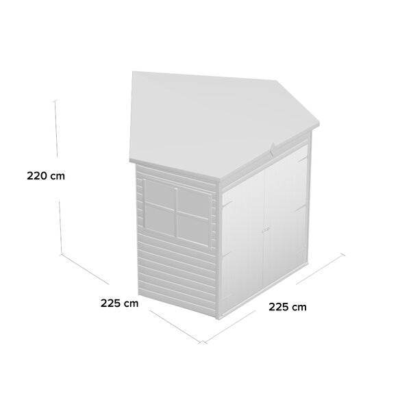 8 Ft. W x 8 Ft. D Shiplap Pent Wooden Shed