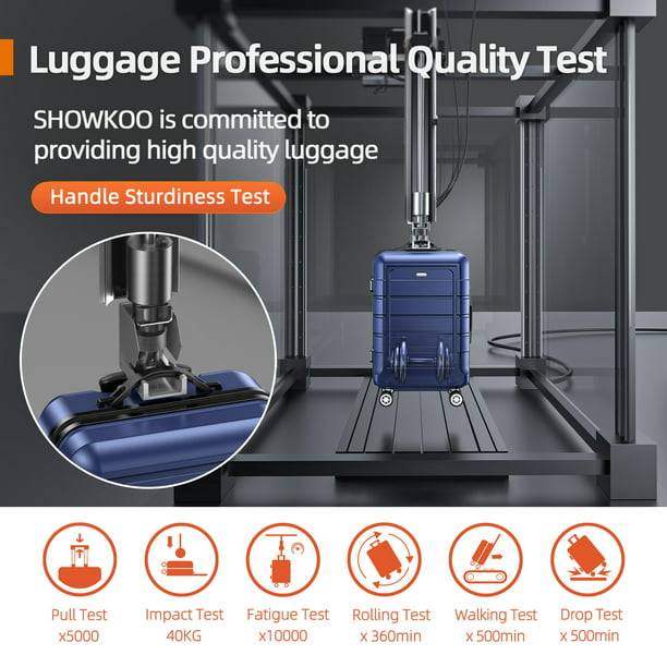 SHOWKOO 3pcs Set Koper Yang Dapat Diperluas ABS Hard Shell Bagasi Kunci TSA Hardside Double Spinner Roda Koper