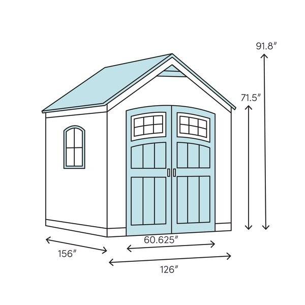 Woodbridge Plus 10.5 ft. W x 13 ft. D Plastic Storage Shed