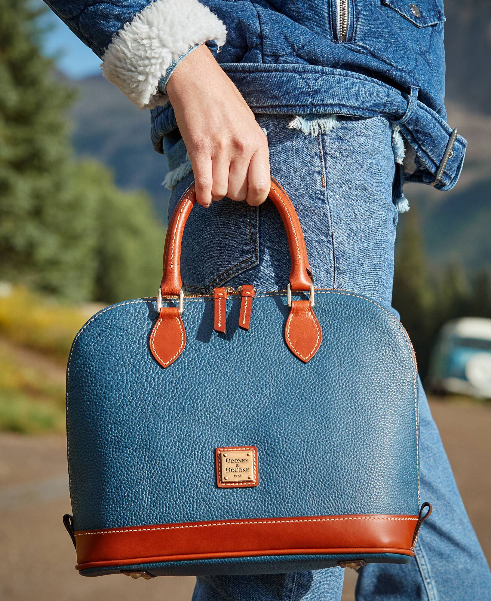 Dooney & Bourke Dooney & Bourke Mini Barlow Convertible Tote Bag in Saddle  at Nordstrom Rack