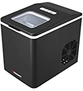 Euhomy Ice Maker Machine Countertop, 26Lbs/24H Self-Cleaning Portable Compact Ice Cube Maker, 7mi...
