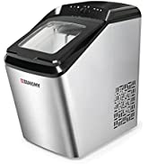 Euhomy Ice Maker Countertop, 33 lbs/24H Ice Machine, 9 Ice Cubes Ready in 7-10 Minutes, 2.8L Ice ...