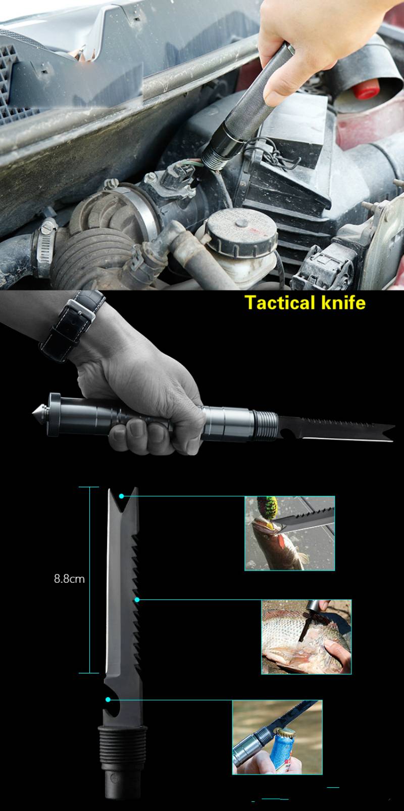 multifunctional tactical shovel