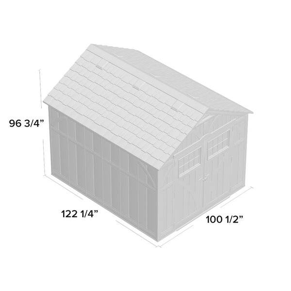 Outdoor Herb 8 ft. wide x 10 ft. deep plastic storage shed
