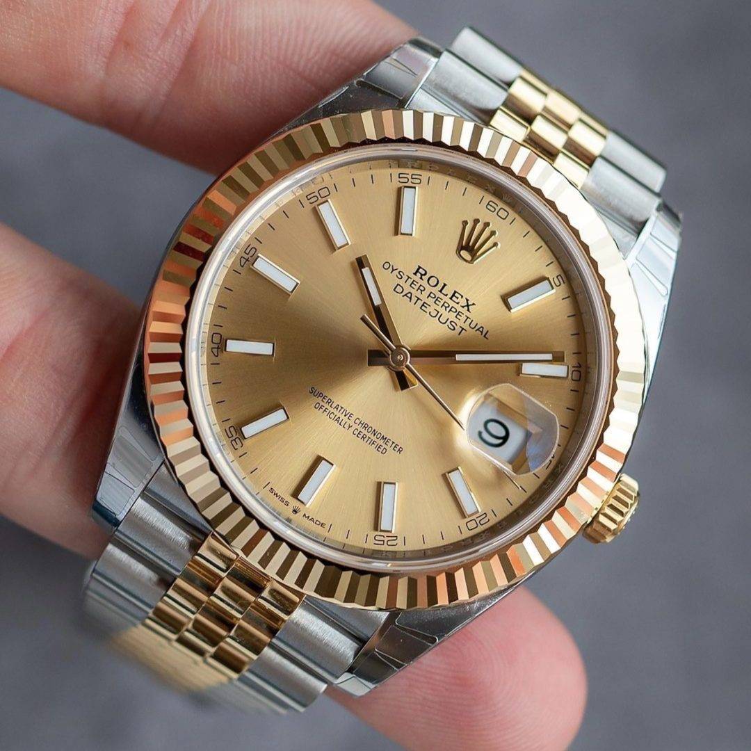 Rolex Datejust 41 'Champagne Index' Dial Two-Tone Jubilee | Watch Trading Co