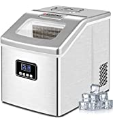 Euhomy Ice Maker Machine Countertop, 40Lbs/24H Auto Self-Cleaning, 24 pcs Ice Cube in 13 Mins, Po...