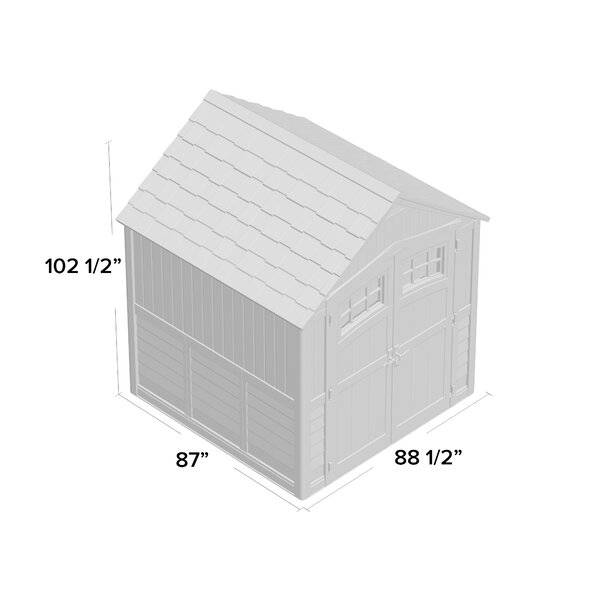 Outdoor Sutton 7 1/2 ft. W x 7 ft. D Resin Storage Shed